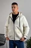 Худі на блискавці GARAGE Oversize Essentials Style Basic з начосом Молочний