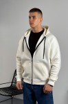 Худі на блискавці GARAGE Oversize Essentials Style Basic з начосом Молочний