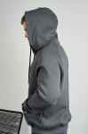 Худі на блискавці GARAGE Oversize Essentials Style Basic з начосом Т.Сірий