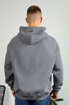 Худі на блискавці GARAGE Oversize Essentials Style Basic з начосом Сірий