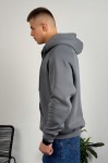 Худі на блискавці GARAGE Oversize Essentials Style Basic з начосом Сірий